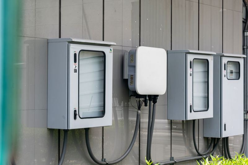 Array fotovoltaico em solo — imagem ilustrativa de banco