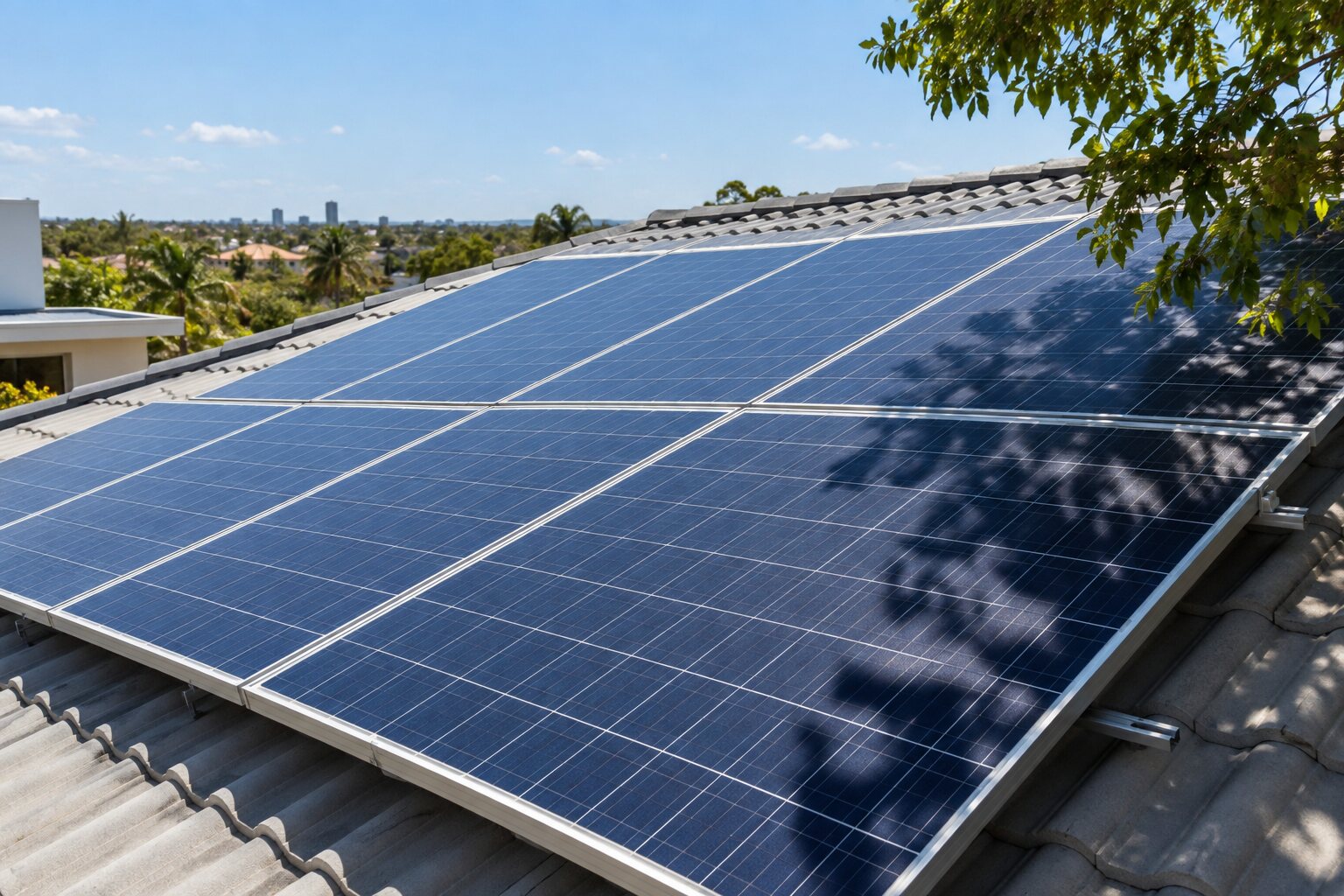 Sombreamento em energia solar: por que uma pequena sombra pode reduzir a geração